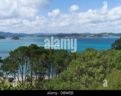 Dh Roberton Isola Baia delle Isole della Nuova Zelanda barca veloce Te Rawhiti ingresso off Motuarohia isola Foto Stock