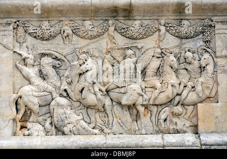 Glanum era un oppidum o città fortificata nel presente giorno Provence, fondata da un popolo Celto-Ligurian chiamato Salyes nel VI secolo A.C. Foto Stock