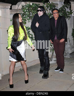 Cina Chow, Marilyn Manson e David Lachapelle Miu Miu presenta Lucrecia Martel "uta' party tenuto presso una residenza privata di Beverly Hills, la California - 19.07.11 Foto Stock