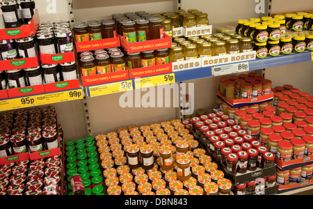 Confetture e creme spalmabili in negozio Lidl a Wandsworth - Battersea - London REGNO UNITO Foto Stock