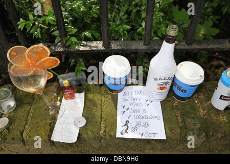 Atmosfera Amy Winehouse's house il giorno dopo la sua morte Londra Inghilterra - 24.07.11 , Foto Stock