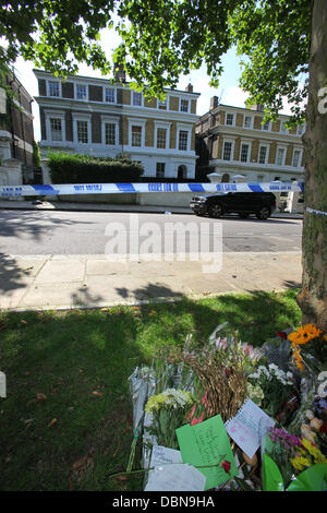 Atmosfera Amy Winehouse's house il giorno dopo la sua morte Londra Inghilterra - 24.07.11 , Foto Stock