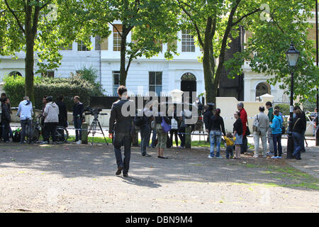 Atmosfera Amy Winehouse's house il giorno dopo la sua morte Londra Inghilterra - 24.07.11, Foto Stock