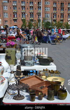 Pressione di stallo di mercato, Copenhagen City Hall Square, Copenhagen, Danimarca. Foto Stock