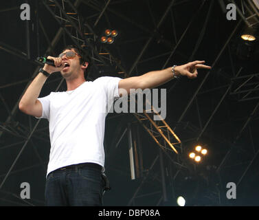 Esempio di festa nel Parco di Leeds, Inghilterra - 31.07.11 Foto Stock