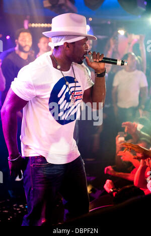 50 Cent, vero nome Curtis Jackson, suona presso il Palais Club Cannes Cannes, Francia - 16.08.11 Foto Stock