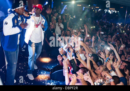 50 Cent, vero nome Curtis Jackson, suona presso il Palais Club Cannes Cannes, Francia - 16.08.11 Foto Stock