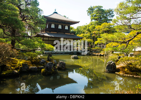 Di Kannon-den tempio struttura nel Ginkaku-ji il Tempio Zen, Sito Patrimonio Mondiale dell'UNESCO, Kyoto, Giappone, Asia Foto Stock