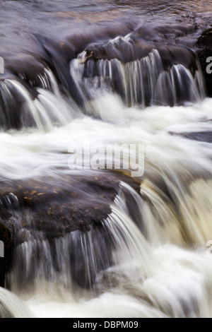 Forza Redmire sul Fiume Ure, Wensleydale, Yorkshire Dales, nello Yorkshire, Inghilterra, Regno Unito, Europa Foto Stock