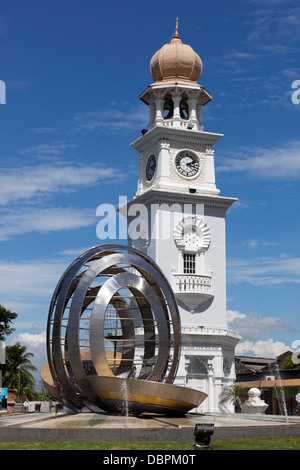 La regina Victoria Giubileo di Diamante di clock tower, Georgetown, Pulau Penang, Malaysia, Asia sud-orientale, Asia Foto Stock