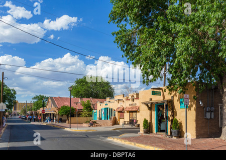 San Felipe Street, Città Vecchia di Albuquerque, Nuovo Messico, STATI UNITI D'AMERICA Foto Stock