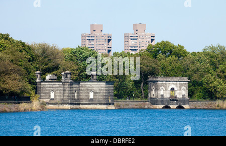 La città di New York, Central Park, Jacqueline Kennedy Onassis serbatoio Foto Stock
