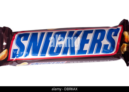 Snickers barra di cioccolato Foto Stock