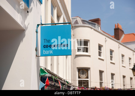 La Cooperativa Banca segno, Guernsey Foto Stock