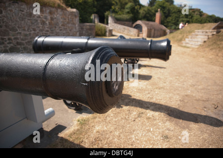 Clarence batteria, Fort George, St Peter Port Guernsey, Isole del Canale Foto Stock