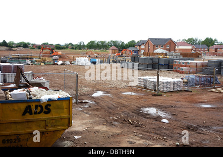 Nuove case in costruzione su un sito brownfield in st.helens, Merseyside Foto Stock