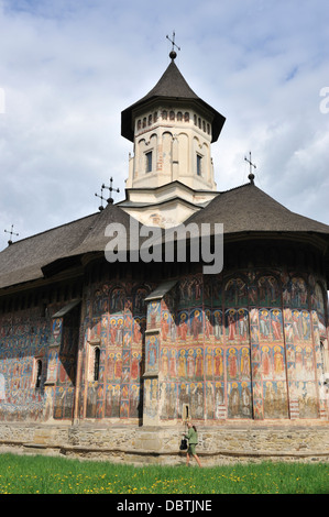 Moldovita dipinto monastero, Bukovina, Romania Foto Stock