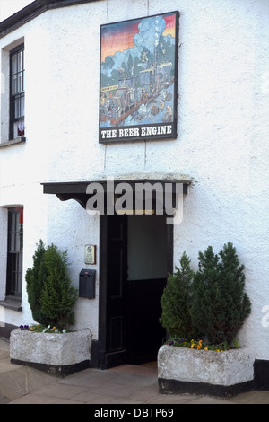 Il motore di birra complottando Public House, Newton St Cyres, Devon Foto Stock