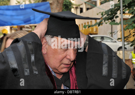 Il Dottorato cerimonia di laurea. Università di Haifa, Israele 29 Maggio 2013 Foto Stock