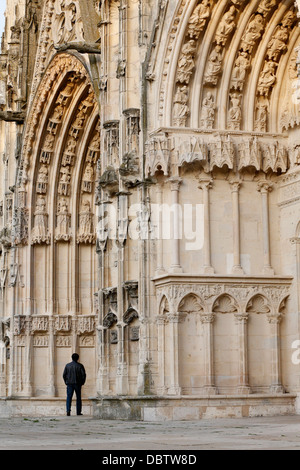 I portali della cattedrale di Bourges, Sito Patrimonio Mondiale dell'UNESCO, Cher, Centre, Francia, Europa Foto Stock