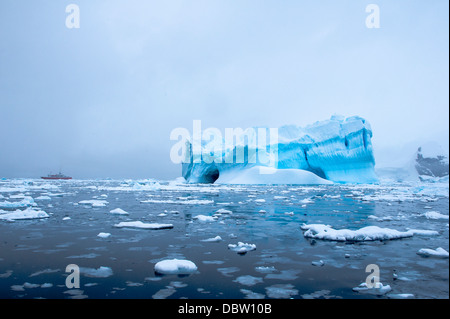 Iceberg nelle acque antartiche, Enterprise Isola, Antartide, regioni polari Foto Stock