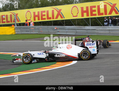 Juan Perez di Formula 1 - Il Gran Premio del Belgio tenutosi a Spa in Belgio - 28.08.11 Foto Stock