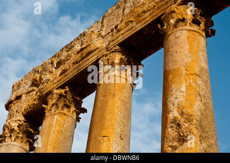 Tempio di Giove , Baalbek,UNESCO - Sito Patrimonio dell'umanità. Bekaa valley. Il Libano. Foto Stock