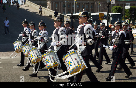 Cambio della guardia cerimonia. Royal Palace. Stoccolma.la Svezia. Foto Stock