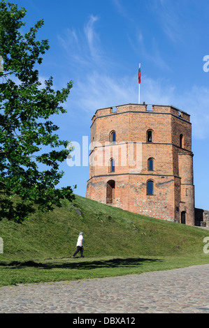 Gediminas-Tower a Vilnius, in Lituania, in Europa, l'UNESCO World-Heritage Foto Stock