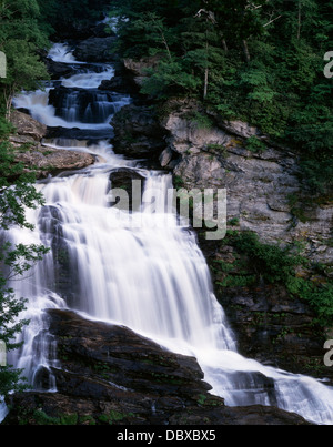 Cullasaja cade a ovest di highlands macon county natahala foresta nazionale di Carolina del nord Foto Stock