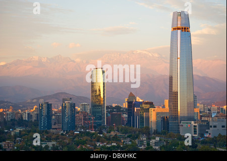 Santiago del Cile skyline Foto Stock