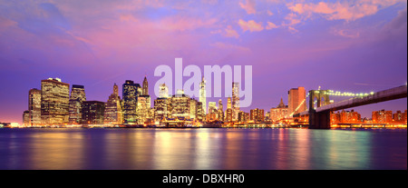 La parte inferiore di Manhattan skyline di New York City Foto Stock