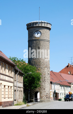 Torre di uccelli in Dahme/ marchio come parte del vecchio muro della città. Foto Stock