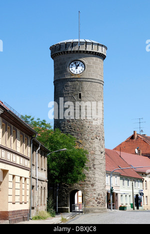 Torre di uccelli in Dahme/ marchio come parte del vecchio muro della città. Foto Stock