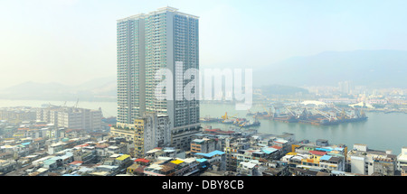 Macao area portuale nella luce del mattino Foto Stock