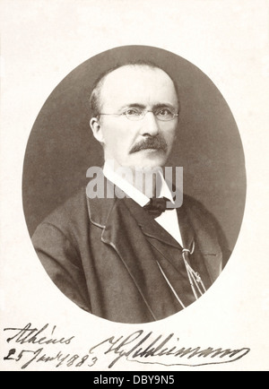 Heinrich Schliemann (1822 - 1890), archeologo tedesco. Foto Stock