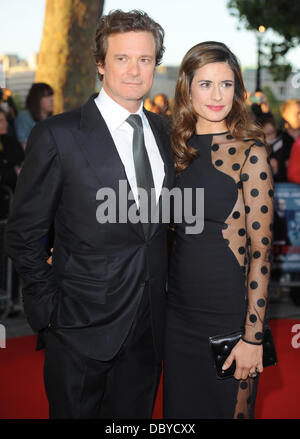 Colin Firth e la moglie Livia Giuggioli alla premiere di 'Tinker, sarto, soldato, Spy' al BFI Southbank di Londra, Inghilterra- 13.09.11 Foto Stock