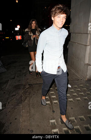 Louis Tomlinson fuori Jalouse nightclub. Londra, Inghilterra - 15.09.11 Foto Stock