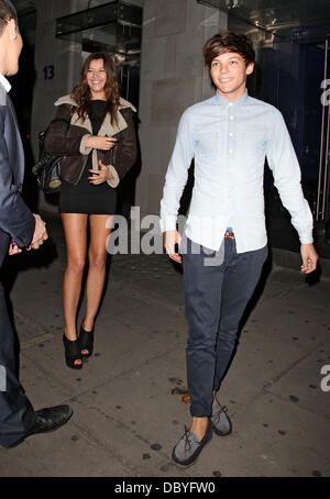 Louis Tomlinson fuori Jalouse nightclub. Londra, Inghilterra - 15.09.11 Foto Stock