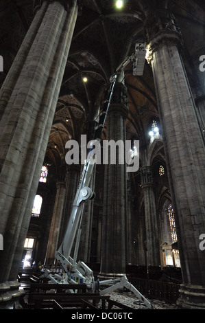Milano Duomo, uno dei la più grande chiesa in stile gotico nel mondo. Foto Stock