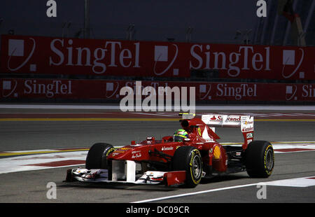 Felipe Massa, Scuderia Ferrari Formula 1: Gran Premio di Singapore - Giorno di pratica Singapore - 23.09.11 ***non disponibili per la pubblicazione in Germania. Disponibile per la pubblicazione nel resto del mondo*** Foto Stock