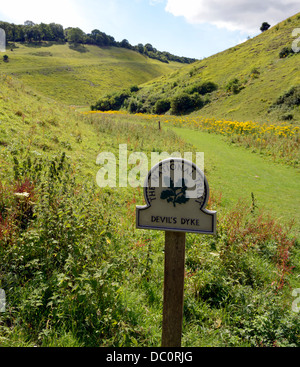 Devil's Dyke secco Valle Gesso sulla South Downs vicino a Brighton, East Sussex, Regno Unito Foto Stock