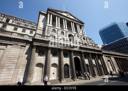 La banca di Inghilterra sede Threadneedle Street Londra Inghilterra Regno Unito Foto Stock