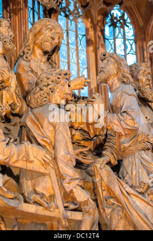 L'Europa, Germania, Baden-Württemberg, Rothenburg ob der Tauber, San Jacob, sangue sacro altare da Tilman Riemenschneider. Foto Stock