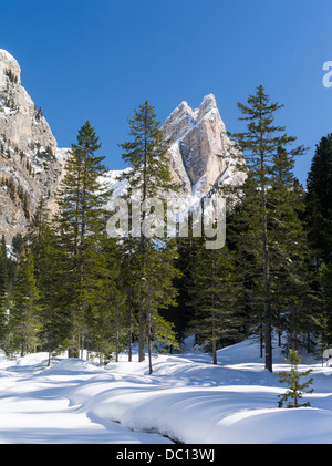 L'Europa, Europa Centrale, Italia, Alto Adige. (Rosengarten Catinaccio) la gamma della montagna in inverno. Foto Stock