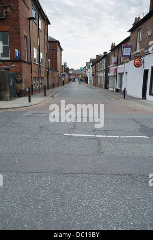 Vista su Regent Road Greenwood Street, Altrincham: mercato comune poiché 1290 Foto Stock