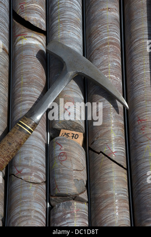 Repubblica del Congo, Marzo 2011: Diamond core drill. Foto Stock