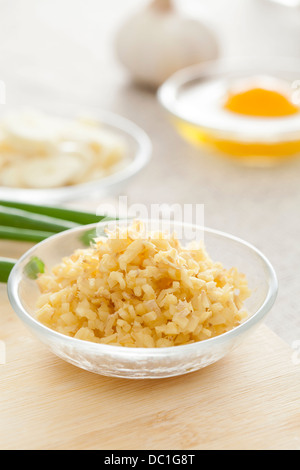 Lo zenzero fresco, lo scalogno, zenzero e uova Foto Stock