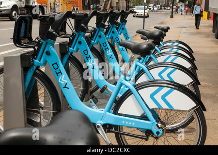 Divvy bike, Chicago è di nuovo bike sharing biciclette Foto Stock