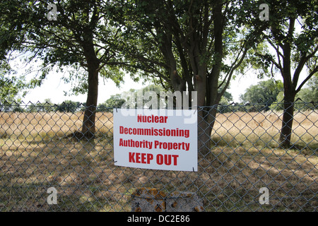 Nessuna voce Nuclear Decommissioning Authority sito di proprietà di Bradwell sul mare, Essex REGNO UNITO Foto Stock
